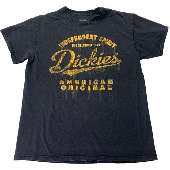 Dickies Mens Medium Independent American Original Short Sleeve Blue Gold Tee - Picture 1 of 6